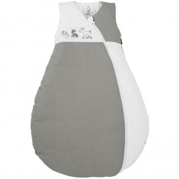 Kleinkind-Sleeper Sterntaler 110 cm – Ganzjährig, Wärmeregulierung, Reißverschl. – Waldis, Weiß/Grau