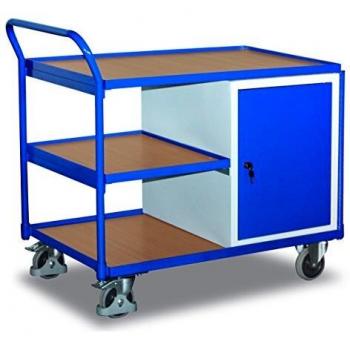 Etabli mobile avec 3 plateaux et 1 coffre, frein central EASY STOP