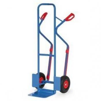 Stapelkarre B1330P Tragkraft 300kg blau/RAL 5007 H.1300mm m.PU-Bereifung