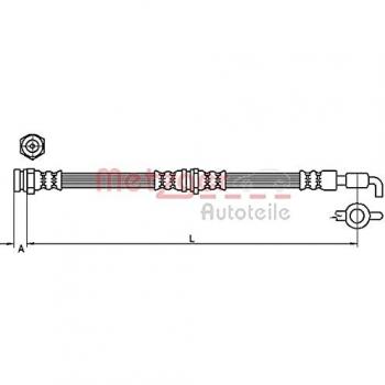 Bremsschlauch Vorderachse Metzger 4110871