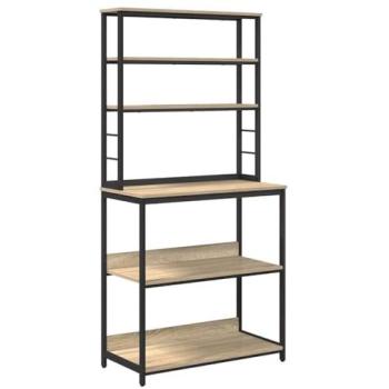 Engineered Wood Sonoma Oak Kitchen Shelf – 80×40×168 cm (vidaXL)