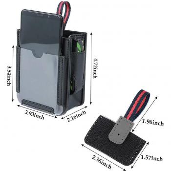 Boîte de rangement en cuir pour voiture avec support téléphone