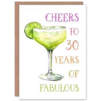 Margarita Milestone: 30-Year Green Tribute Card