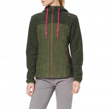 Damen Fleece-Strickjacke mit Hybrid-Baumaterial – Olive Gerano – 36