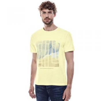 Street One MEN T-Shirt mit Frontprint in Gelb