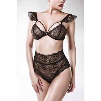 Gothic Lace Bra & Pettorina Nero – S-XL