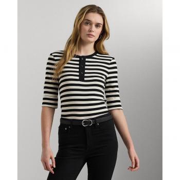 Lauren Ralph Lauren Bluse in Schwarz – Slim Fit, 200940761002
