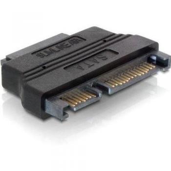 Adaptador DELOCK SATA 22pin Macho a 13pin Slim Negro