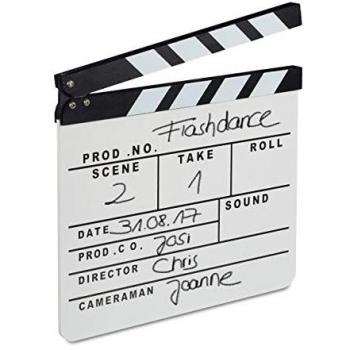 Director’s Choice Clapperboard: Wood, Chalkboard, Dry‑Erase Slate – Relaxdays