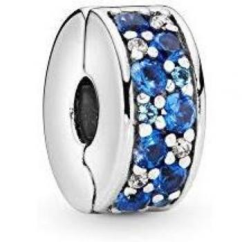 Clip Pandora Mosaico Pavé Azul 791817NSBMX