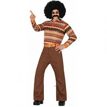Costume Hippie 70 – Hommes – L – Couleur Marron