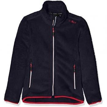 Asphalt/White Fleece‑Jacke für Mädchen – Modell 116