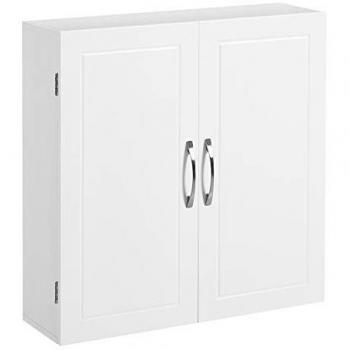 VASAGLE Wall-Mounted Bathroom Cabinet, Cloud White / 18 x 60 x 60 cm
