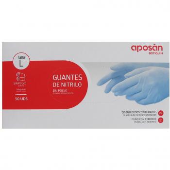 Aposan Guantes Nitrilo Talla L 50uds