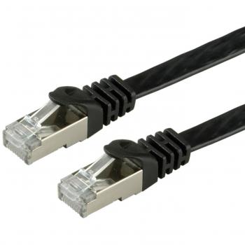 Value Flaches Netzwerkkabel CAT6, schwarz, 5m