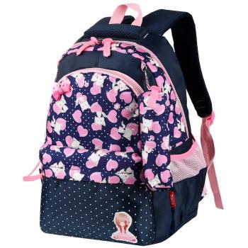 Vbiger Mädchenrucksack Schulranzen Schülerschultasche (Dunkelblau)