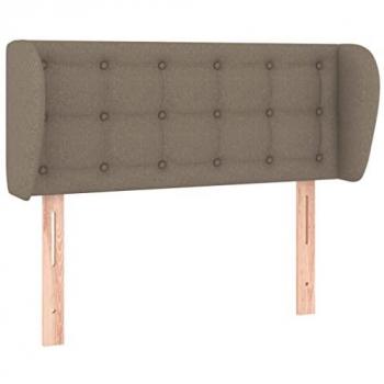 Kopfteil Taupe 83x23x78/88 cm mit Ohren