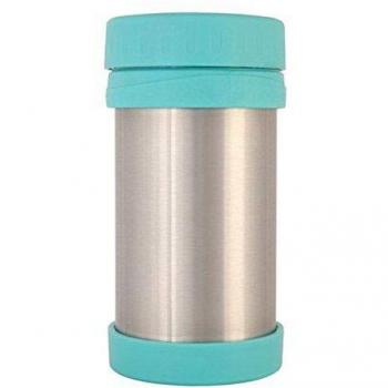 Kiokids 1389: Edelstahl Thermosflasche, Unisex, silber-blau