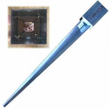 Manchon de renfort pour poteau galvanisé 121x121x900 mm