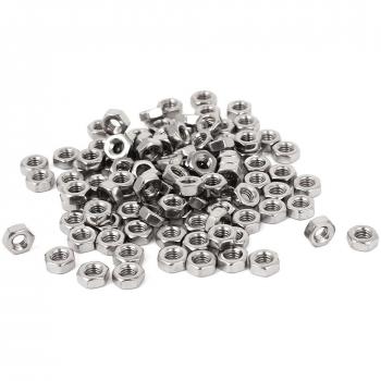 SourcingMap 100pcs M4 Hex Nuts