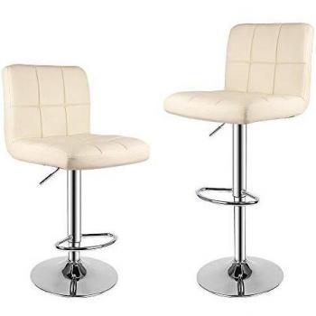 Breakfast Bar Duo – Adjustable PU Leather Bar Stools