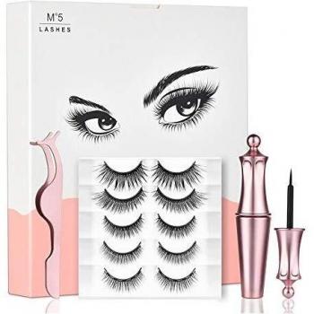 FlexiMag Lash Bundle – Natural Look with Liquid Eyeliner & Tweezers