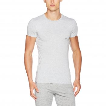 Emporio Armani Herren T-Shirt – Grau, 100 % Baumwolle, Classic