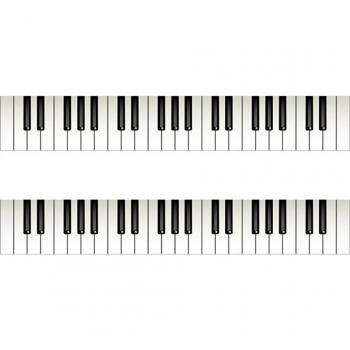 Autocollants amovibles pour escaliers, 2 pièces, motif clavier de piano
