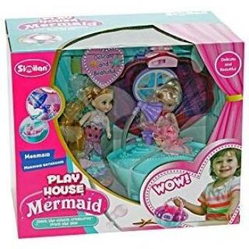 COFANETTO BAGNETTO SIRENETTE CON VASCA DA BAGNO E ACCESSORI