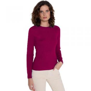 Jersey Casual Lois Jeans Canalé Manga Larga Lila