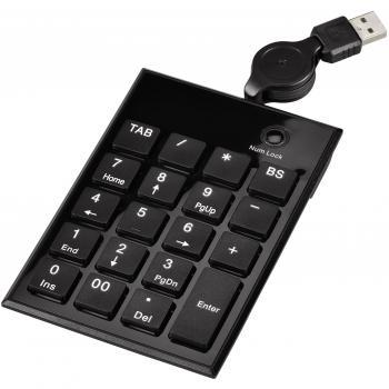 Pavé Numérique Hama Slimline SK140 USB Noir