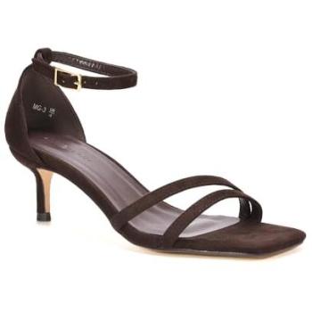 Xy London Brown Open‑Toe Kitten Heel Shoes – Women's Lea Collection
