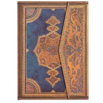 Carnet à couverture rigide Paperplanks midi ligné Reliure Safavide indigo