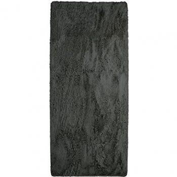 Tapis de salon ou chambre NEO YOGA Microfibre extra doux 80 x 180 cm Gris foncé
