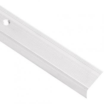 Nez de marche en L en aluminium argenté 90 cm