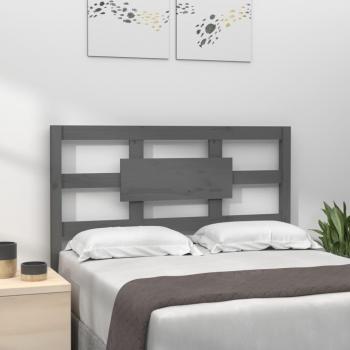 Grey Solid Wood Pine Bed Headboard 105.5x4x100 cm