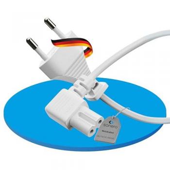 Sonero 1m C7 Euro Plug Power Cable (White, 90°)