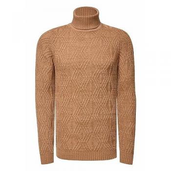 Modischer Rollkragenpullover für Herren von Rusty Neal, camel, Gr. S