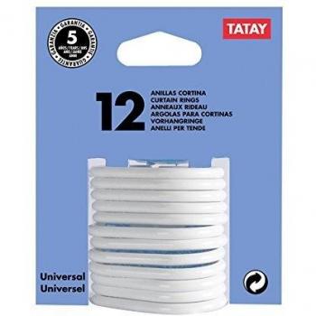 Tatay Eyelet Curtain Bathroom BL. 12, Grey, 6 x 4 x 0.5 cm