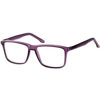 Montura Plástica Rectangular Púrpura – Lentes Recetados con Filtrado Azul