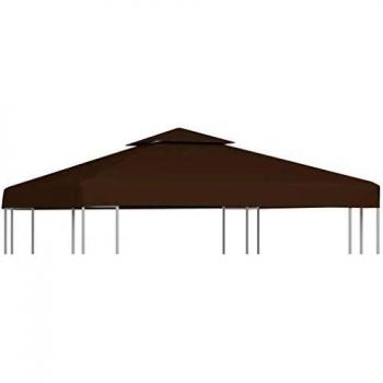 Vidaxl 2-Tier Gazebo Cover 310 g/m² 3x3 m Brown