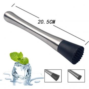 Crushed Ice Hammer with Popsicle Sticks and Stainless Steel Swizzle Stick