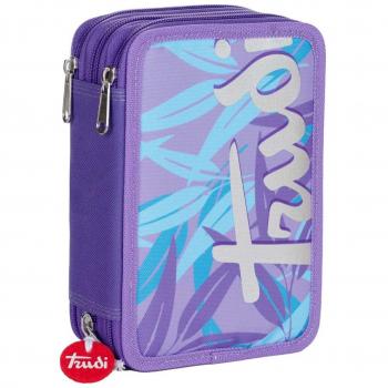 Estudio Trudi Escolar Triple Flamingo con Soporte Morado