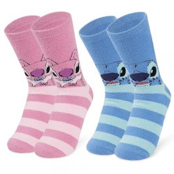 Multicolored Stitch & Angel Socks (One Size)