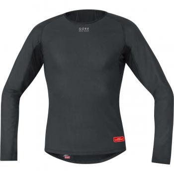 BLACK GORE LONG-SLEEVE WINDPROOF BIKER BASE LAYER MEN’S L