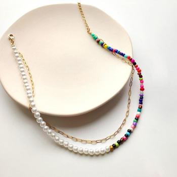 Kirsche Perlen Choker Halskette für Damen