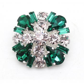 Boutons en verre diamant 32mm, 2 pièces