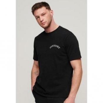 Superdry Verwaschenes Schwarz T-Shirt mit Grafik
