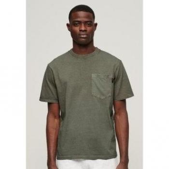 Superdry Herren T-Shirt “Pocket Contrast” – Dunkelgrau, Größe XL