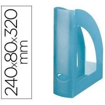 Porte-revues Q-Connect polystyrène œillet préhension 240x320mm bleu transparent